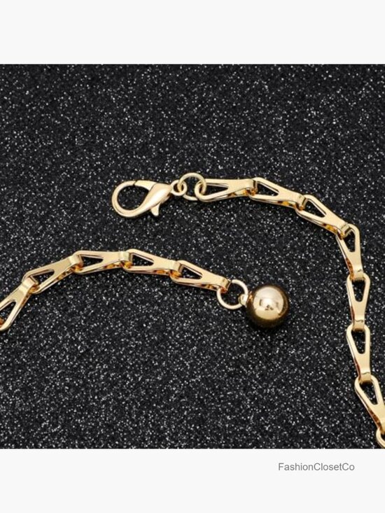Multi-Layer Link Chain Belt for Women Gold Tone Chunky Waist Chain for Dress main image 7